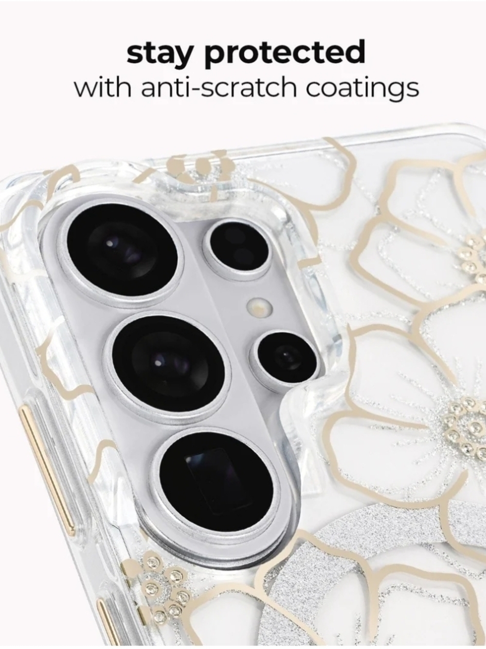 Case-Mate Floral Gems Case for Samsung Galaxy S26 Ultra - Gold & Silver - Picture 5 of 8